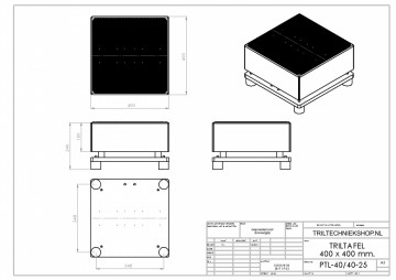 PTL-40-40-25 (triltafel 400x400mm)